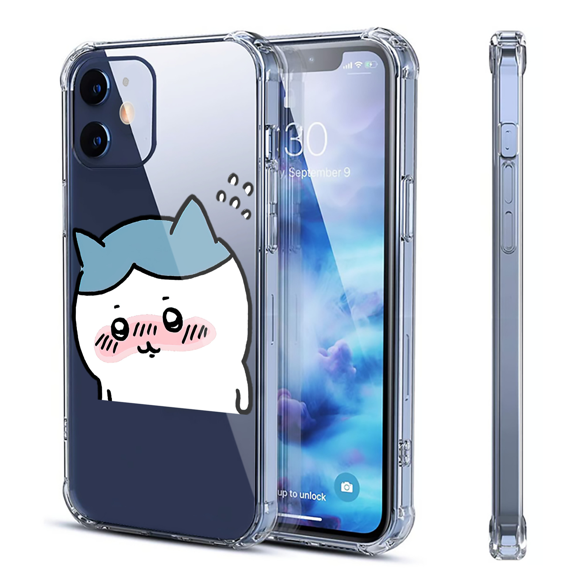 （画像用） ちいかわ ハチワレ Chii-kawa hachiware 【iPhone 12シリーズ対応】透明スマホケース（クリアソフトケース）